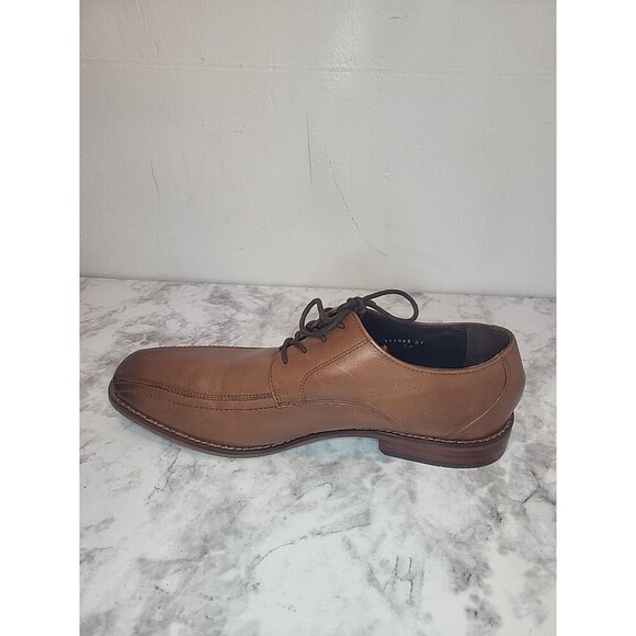 Florsheim Mens 10.5 D Dress Shoes Whiskey Brown Leather Lace Up Derby Business - Picture 4 of 13